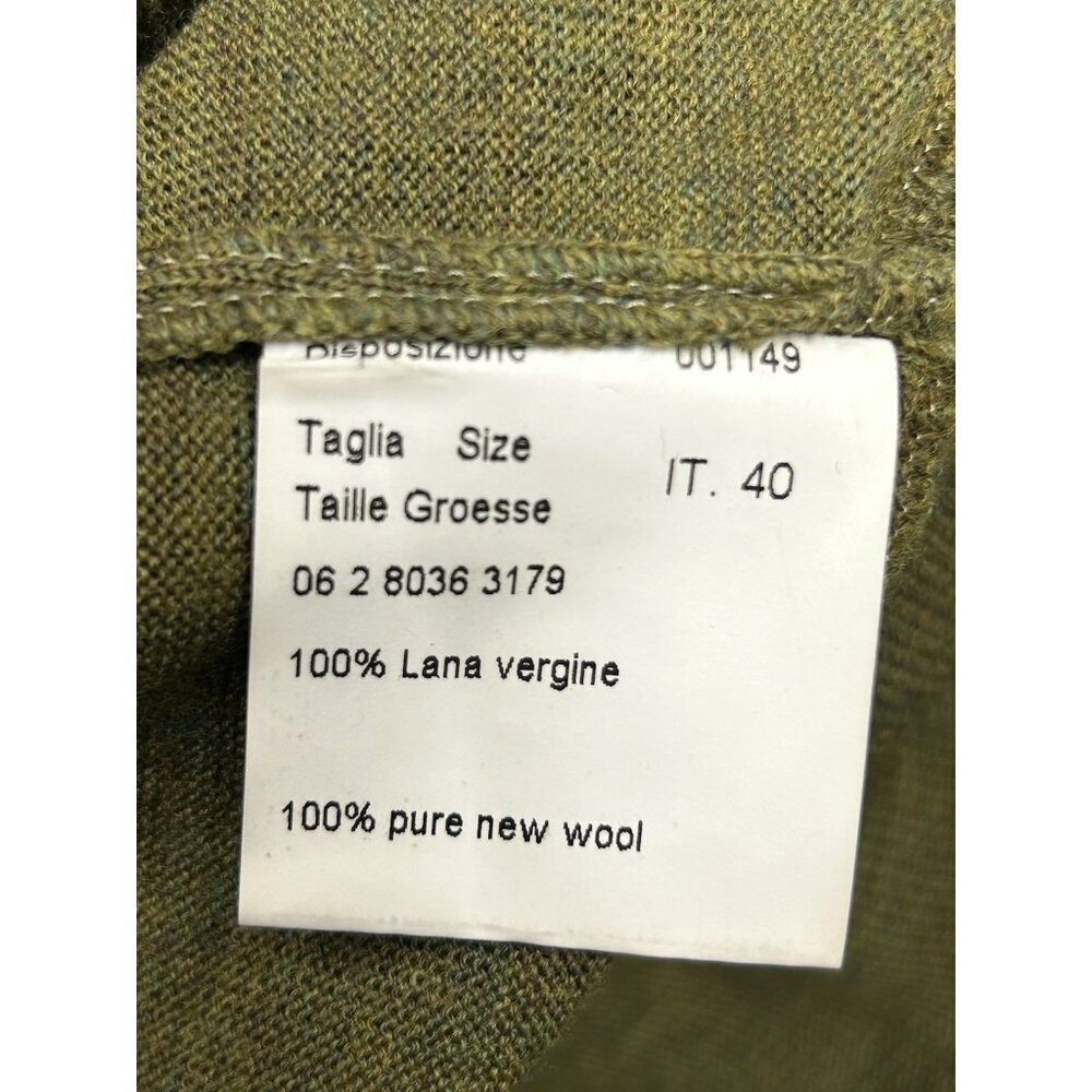 Piazza Sempione Turtleneck Sweater Women's IT 40 Italian Pure New Wool Green - Picture 7 of 7